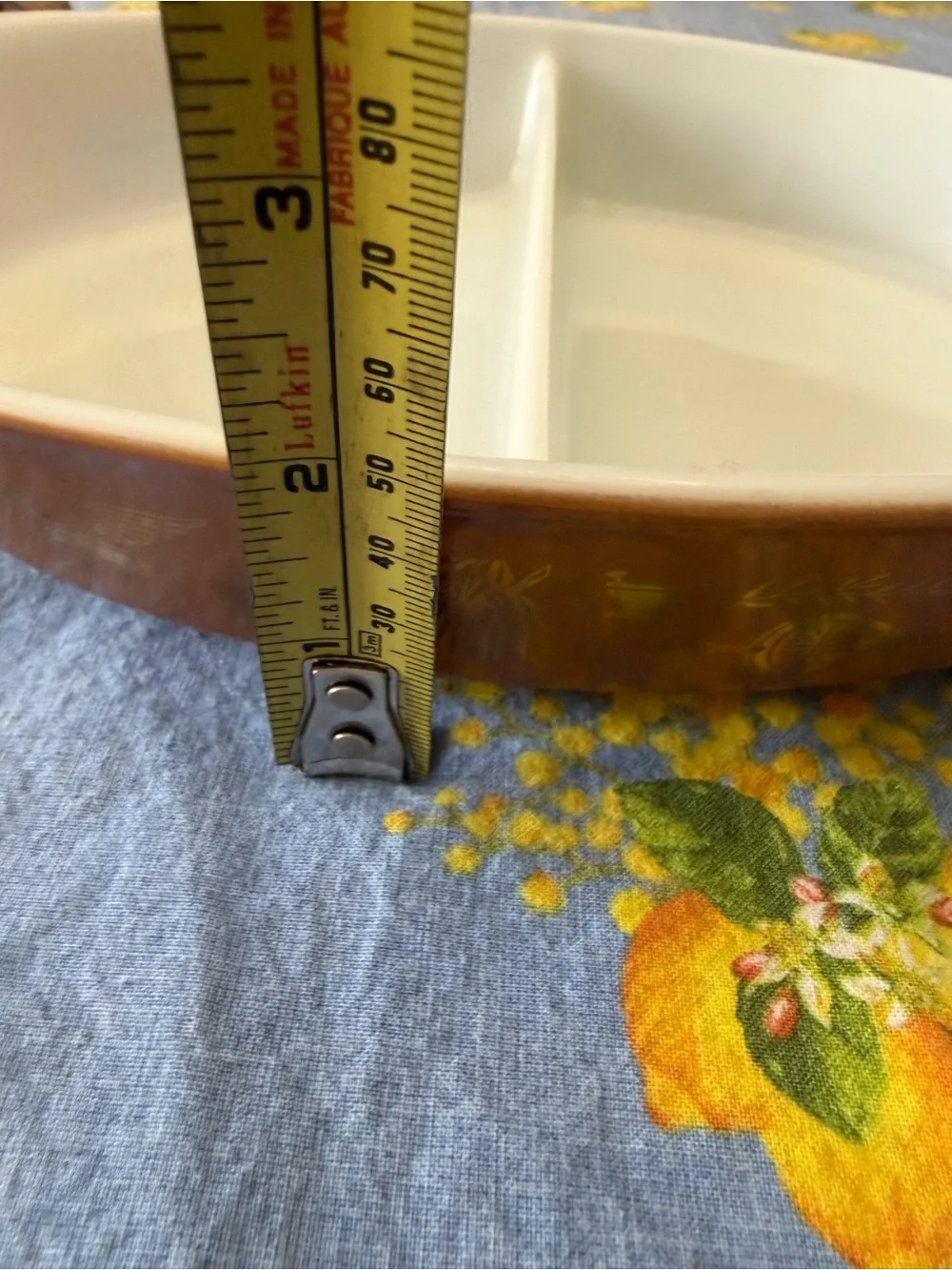 Pyrex Brown Glass Casserole Dish with Clear Lid vintage - Picture 9 of 11